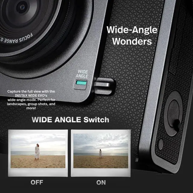 Alt view image 3 of 4 - Fujifilm Instax Wide Evo Hybrid Instant Film Camera + Wide Instant Film + more