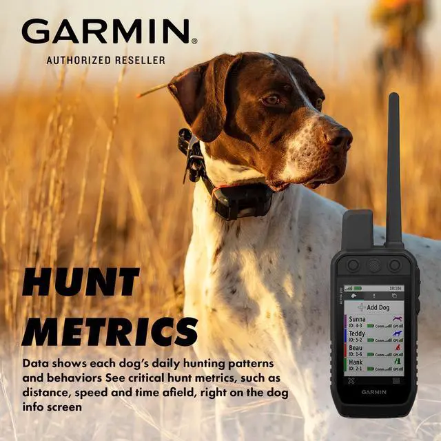 Alt view image 4 of 4 - Garmin Alpha® 200 Plus, Rugged GPS Handheld, Track and Train Up to 20 Dogs, Sunlight Readable 3.5-inch Color Touchscreen Display