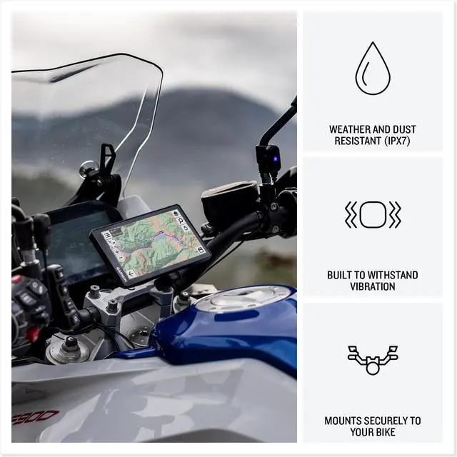 Alt view image 3 of 4 - Garmin zmo® XT3, 6 Rugged Motorcycle GPS, Lean Angles, Custom Route Planning, Adventurous Navigation, Group Rides, Garmin Performance Package Plan Option for Drag Racing Timer and Lap time Review