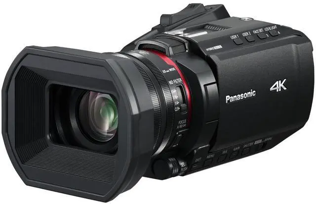 Main image of Panasonic X1200 4K Camcorder, Wide Angle Telephoto Lens with 24X Zoom, Hybrid O.I.S.,Lightweight Heat Dispersing Design, Eco Packaging - HC-X1200