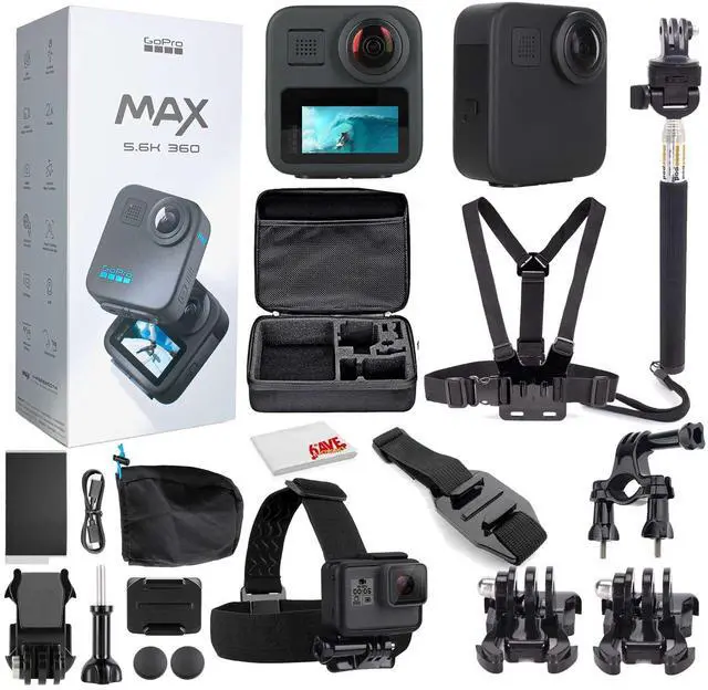 Main image of GoPro MAX 360 (2025) Waterproof Action Camera With Mega Accessory Kit - Get Rolling Bundle