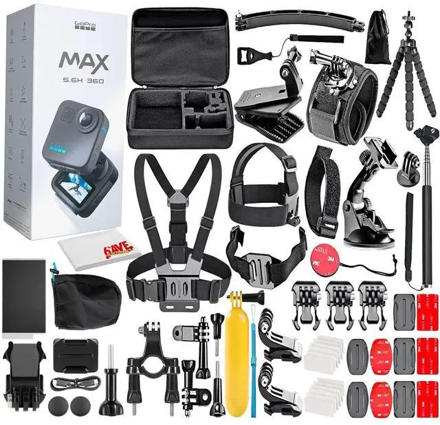 Main image of GoPro MAX 360 (2025) Waterproof Action Camera With 50 Piece Accessory Kit
