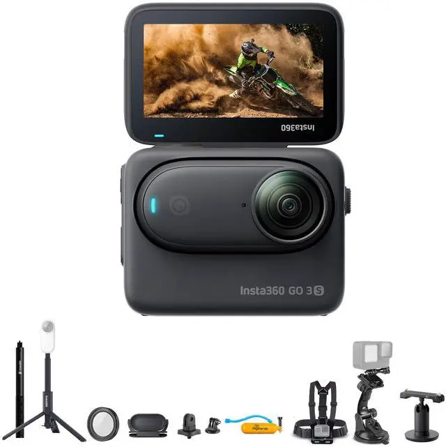 Main image of Insta360 GO 3S 128GB Edition + Selfie Stick + Tripod + 50-in-1 Accessory Kit + More