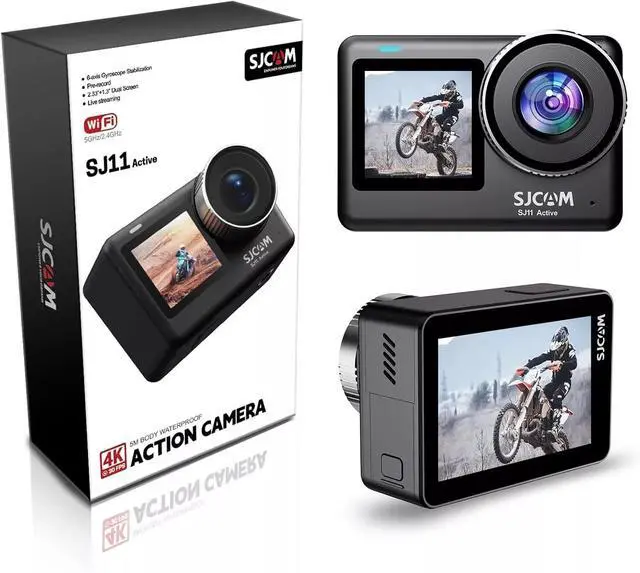 Alt view image 2 of 4 - SJCAM SJ11 Active 4K 30FPS 5M Body Waterproof Action Camera 6-Axis Gyro Stabilization 2.33 Touch Screen 2.4G & 5GHz Dual WiFi Supports Live Streaming