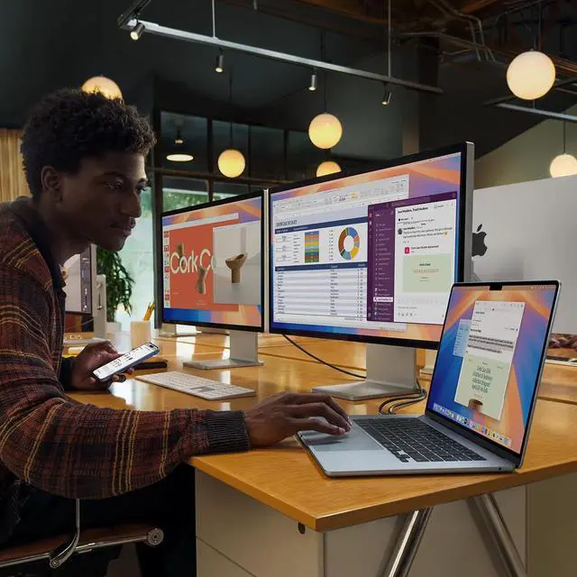 Alt view image 2 of 3 - Apple 2025 MacBook Air 15-inch Laptop with M4 chip: Built for Apple Intelligence, 15.3-inch Liquid Retina Display, 16GB Unified Memory, 256GB SSD Storage, 12MP Center Stage Camera, Touch ID; Sky Blue