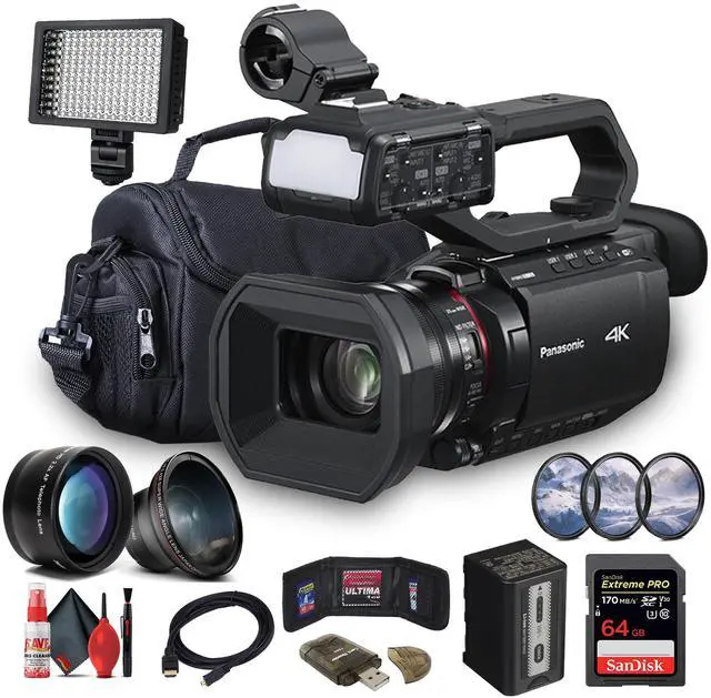 Main image of Panasonic AG-X20ED 4K Professional Compact Camcorder with Rich Connectivity + 64GB Card  + More