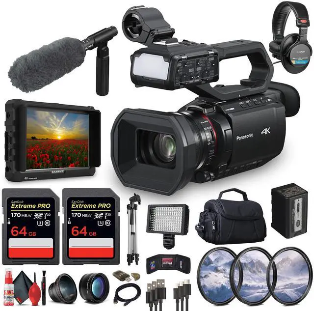 Main image of Panasonic AG-X20ED 4K Professional Compact Camcorder with Rich Connectivity + 4K Monitor + More
