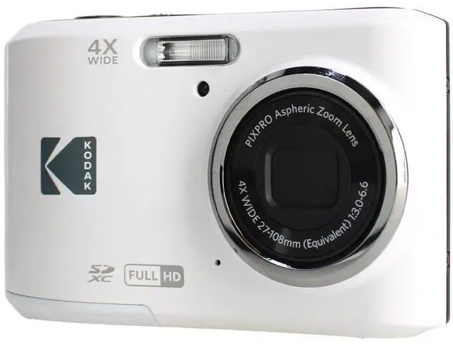 Alt view image 4 of 4 - Kodak Pixpro FZ45 Digital Camera in White (FZ45WH) Bundle with Accessories