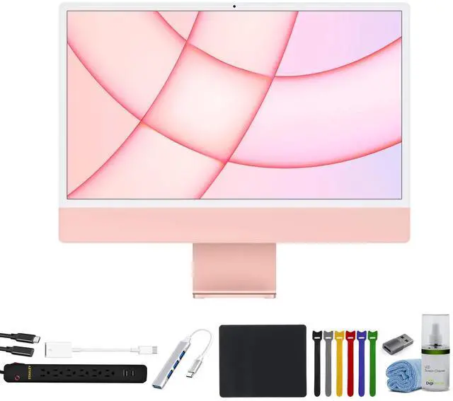 Main image of Apple iMac M1 24" with Retina 4.5K - 256GB SSD - Pink + More