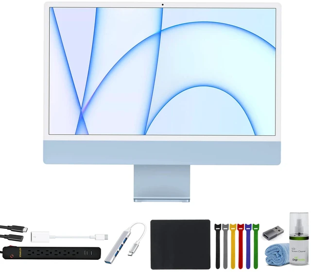 Main image of Apple iMac M1 24" with Retina 4.5K - 256GB SSD - Blue + More