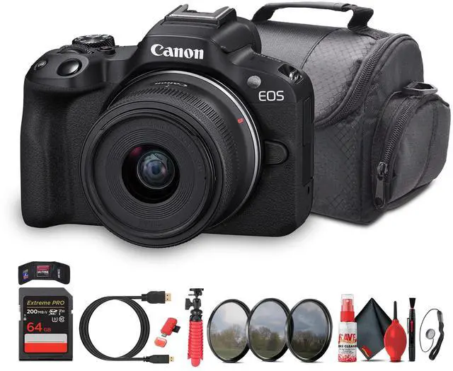 Main image of Canon EOS R50 V + 1430mm Lens Kit | 4K60p Vlogging Camera, Power Zoom Lens - Bundle