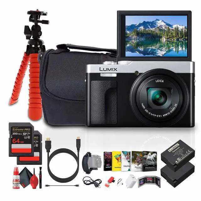 Main image of Panasonic ZS99 Point and Shoot Compact Travel Digital Camera (Silver) - Bundle