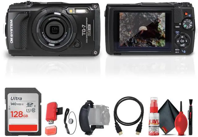 Main image of OM SYSTEM Tough TG-7 Digital Camera (Black) Bundle