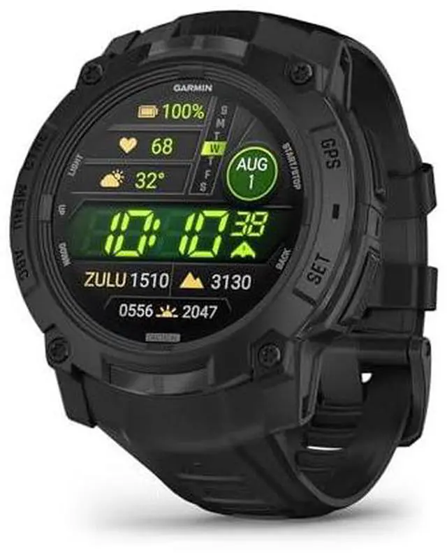 Main image of Garmin Instinct® 3 Tactical Edition, 50mm, AMOLED Display, Rugged Outdoor GPS Smartwatch