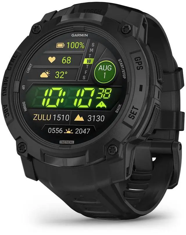 Alt view image 2 of 4 - Garmin Instinct® 3 Tactical Edition, 50mm, AMOLED Display, Rugged Outdoor GPS Smartwatch