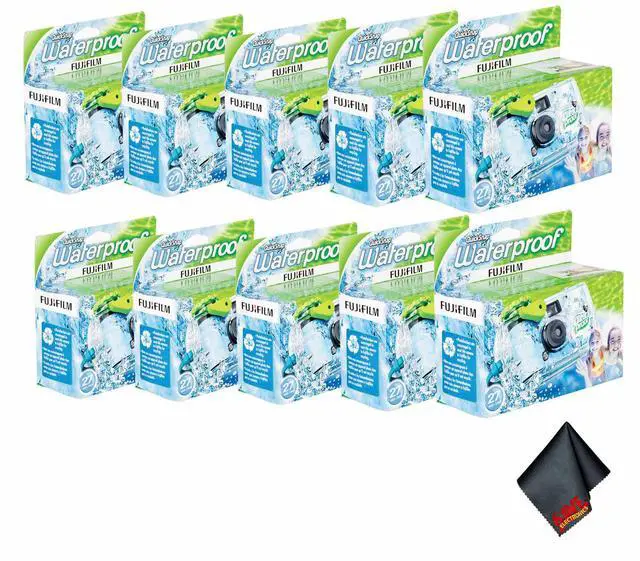 Main image of 10xFUJIFILM QuickSnap 800 Waterproof 35mm Disposable Camera(27 Exposures),Bundle