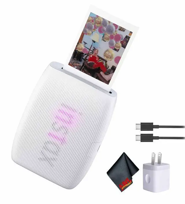 Main image of FUJIFILM INSTAX MINI LINK 3 Smartphone Printer (Clay White), Bundle