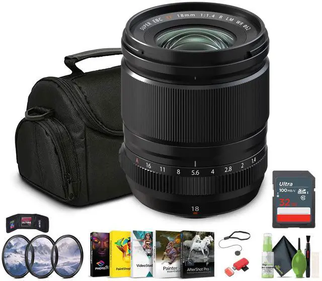 Main image of FUJIFILM XF 18mm f/1.4 R LM WR Lens, 32GB Memory Card, Bundle