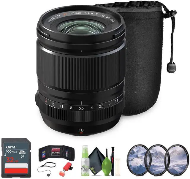 Main image of FUJIFILM XF 18mm f/1.4 R LM WR Lens, 32GB Memory Card, Bundle