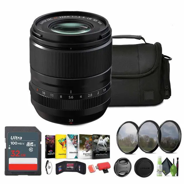 Main image of FUJIFILM XF 33mm f/1.4 R LM WR Lens, 32GB Memory Card, Bundle