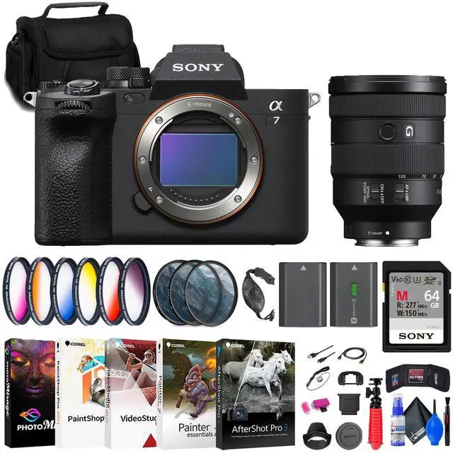 Main image of Sony a7 IV Mirrorless Camera + Sony FE 24-105mm Lens + 64GB Card + More