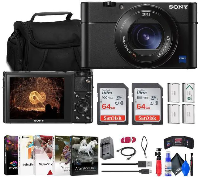 Main image of Sony Cyber-shot DSC-RX100 VA Digital Camera + Case + 2 x 64GB Card + More
