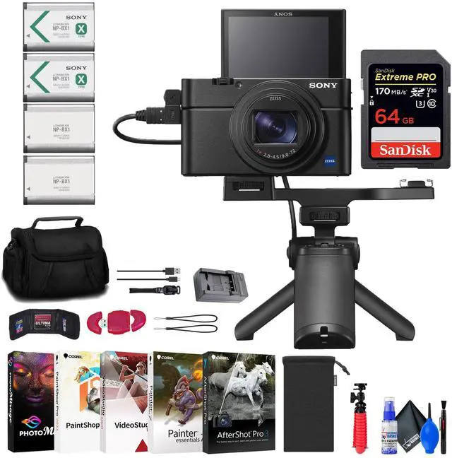 Main image of Sony Cyber-shot DSC-RX100 VII Digital Camera with Shooting Grip Kit + More