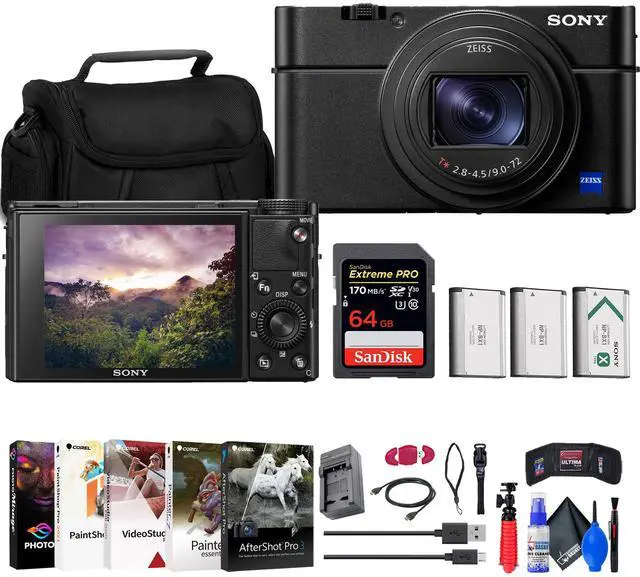 Main image of Sony Cyber-shot DSC-RX100 VII Digital Camera + 64GB Card + Case + More