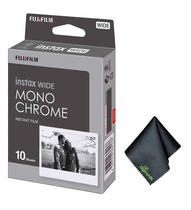 Main image of FUJIFILM INSTAX Wide Monochrome Instant Film (10 Exposures), Microfiber Cleaning Cloth, Bundle