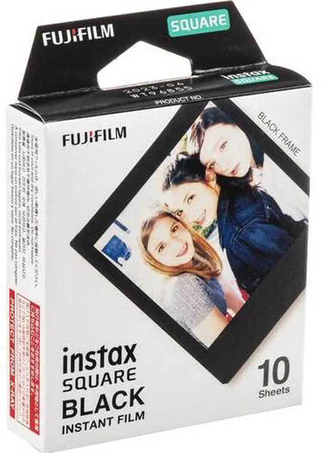 Alt view image 3 of 4 - 5xFUJIFILM INSTAX SQUARE Black Instant Film (10 Exposures), Microfiber Cleaning Cloth, Bundle
