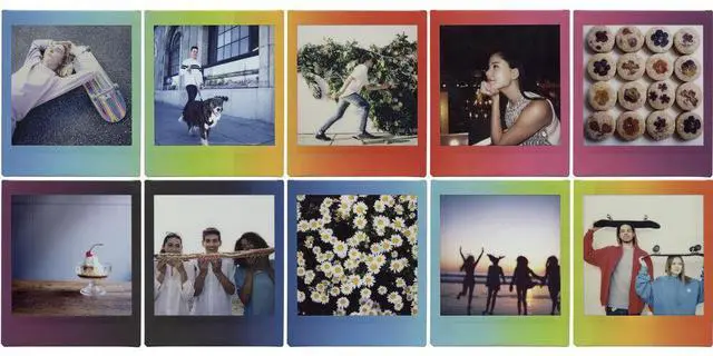 Alt view image 3 of 3 - 10xFUJIFILM INSTAX SQUARE Rainbow Instant Film (10 Exposures), Microfiber Cleaning Cloth, Bundle