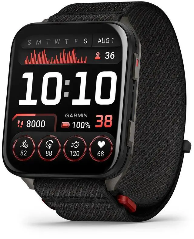 Alt view image 2 of 4 - Garmin Venu X1 Lightweight GPS Smartwatch,Black with Slate Titanium Caseback