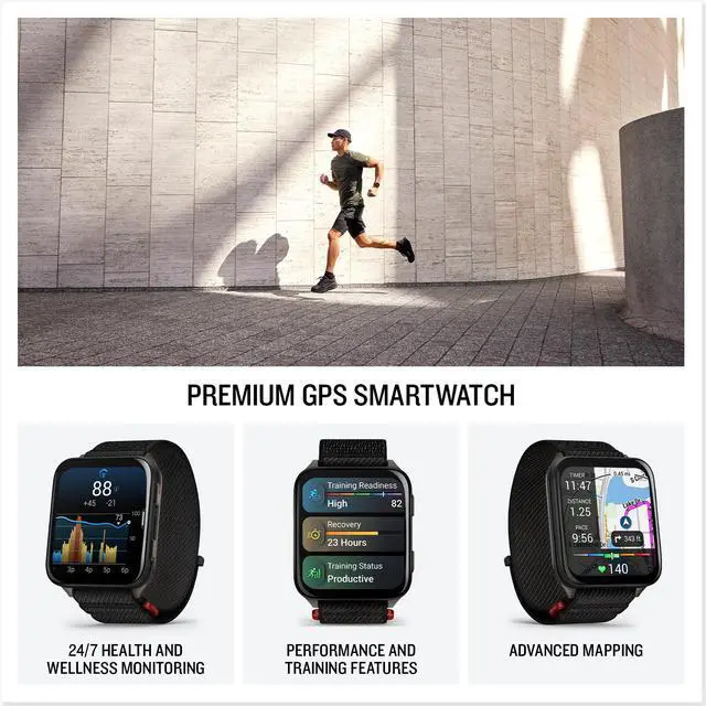 Alt view image 3 of 4 - Garmin Venu X1 Lightweight GPS Smartwatch,Black with Slate Titanium Caseback