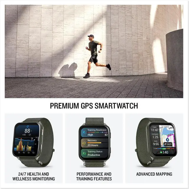 Alt view image 3 of 4 - Garmin Venu X1 Thin and Lightweight GPS Smartwatch, Moss with Titanium Caseback