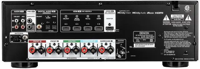 Alt view image 3 of 4 - Denon AVR-S570BT 5.2-Channel A/V Receiver Bundle