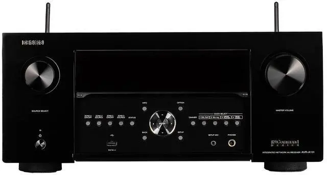 Main image of Denon AVR-A1H 15.4-Ch Receiver (150W X 15) - 4K/120 and 8K Home Theater Receiver (2022), Wireless Streaming via Bluetooth, Wi-Fi & HEOS Multi-Room, Dolby Atmos, DTS:X Pro, IMAX Enhanced & Auro 3D