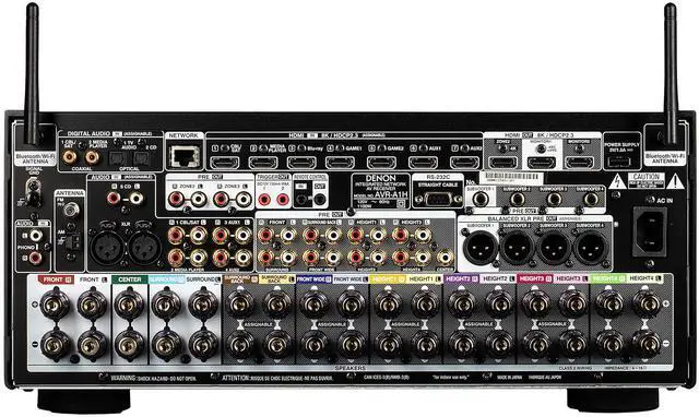 Alt view image 2 of 4 - Denon AVR-A1H 15.4-Ch Receiver (150W X 15) - 4K/120 and 8K Home Theater Receiver (2022), Wireless Streaming via Bluetooth, Wi-Fi & HEOS Multi-Room, Dolby Atmos, DTS:X Pro, IMAX Enhanced & Auro 3D