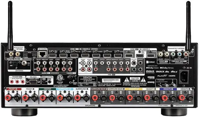 Alt view image 3 of 4 - Denon AVR-X4800H 9.4-Channel Network A/V Receiver Bundle
