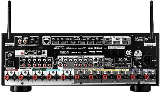 Alt view image 3 of 4 - Denon AVR-X3800H 9.4-Channel Network A/V Receiver Bundle