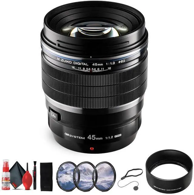 Main image of OM SYSTEM M.Zuiko Digital ED 45mm f/1.2 PRO Lens Bundle