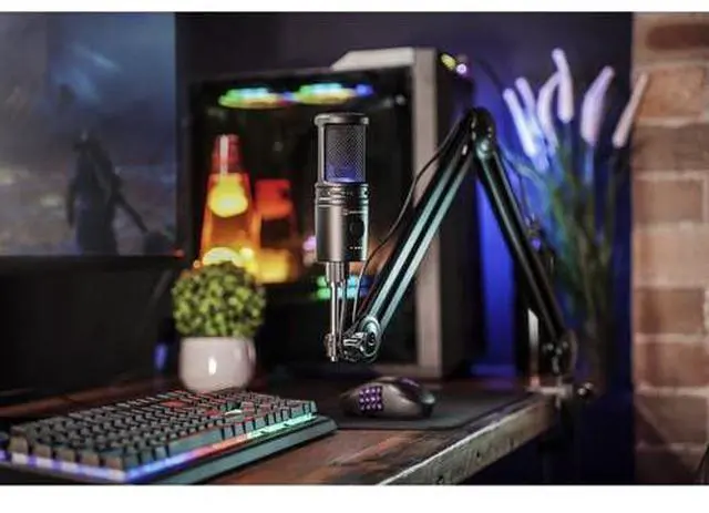 Alt view image 4 of 4 - Audio-Technica AT2020USB-XP Cardioid Condenser USB Microphone,Boom Arm Mic Stand