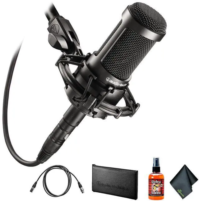 Main image of Audio-Technica AT2035 Cardioid Condenser Microphone, 10 Ft XLR Cable, Bundle