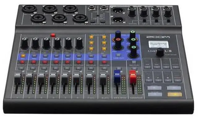 Alt view image 2 of 4 - Zoom LiveTrak L-8 Portable 8-Channel Digital Mixer, ATH-M20x Headphones