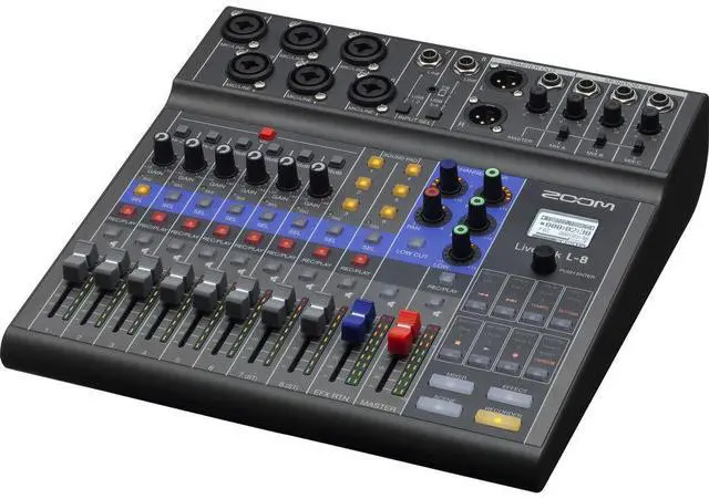 Alt view image 4 of 4 - Zoom LiveTrak L-8 Portable 8-Channel Digital Mixer, ATH-M20x Headphones