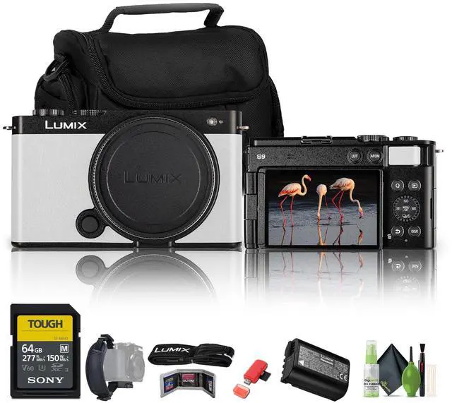 Main image of Panasonic Lumix S9Camera (White), 64GB SF-M UHS-II SDXC Memory Card