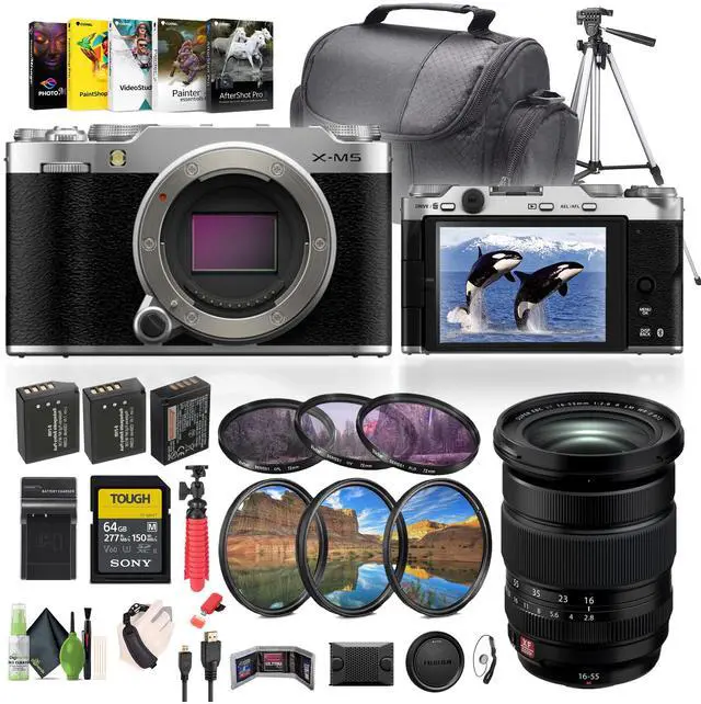 Main image of Fujifilm X-M5 Mirrorless Camera Body + XF 16-55mm f/2.8 R LM WR II Lens + More