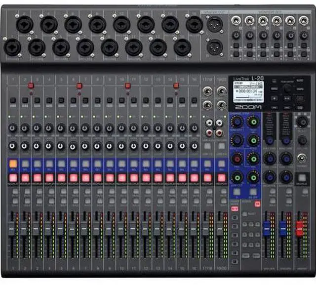 Alt view image 4 of 4 - Zoom LiveTrak L-20-20-Input Digital Mixer Bundle