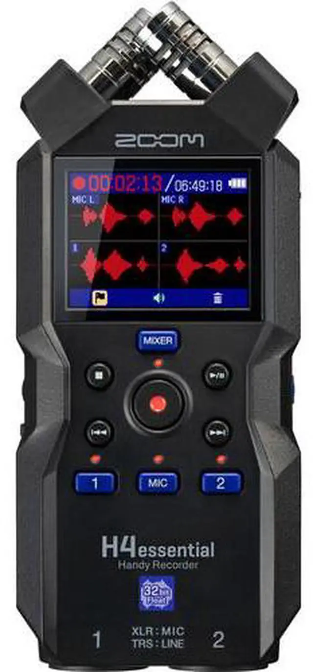 Alt view image 3 of 4 - Zoom H4essential 4-Track 32-Bit Float Audio Recorder, Memory Card 64GB, Bundle