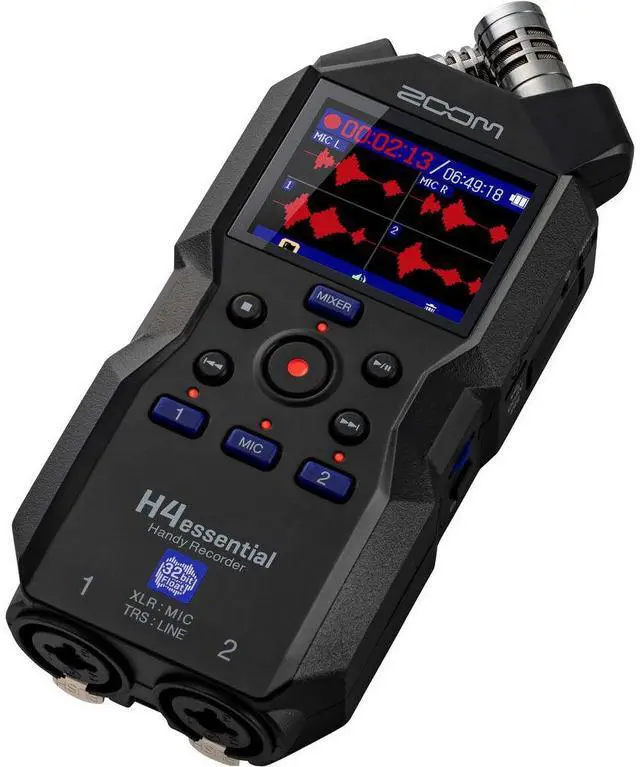 Alt view image 4 of 4 - Zoom H4essential 4-Track 32-Bit Float Audio Recorder, Memory Card 64GB, Bundle