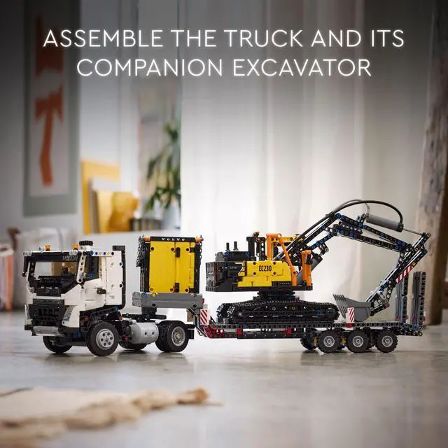 Alt view image 3 of 3 - LEGO Technic Volvo FMX Truck & EC230 Electric Excavator Building Toy, Volvo Truck Toy with 2 Model Vehicles, Great Gift for Boys and Girls Ages 10 and Up Who Love Heavy Duty Construction Models, 42175